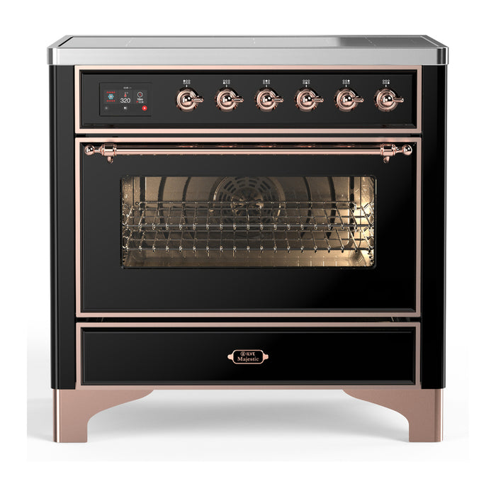 ILVE UMIB36N Majestic III 36 inch Induction Range with 6 Elements, 3.5 cu. ft. Total Oven Capacity (UMIB36NR3)