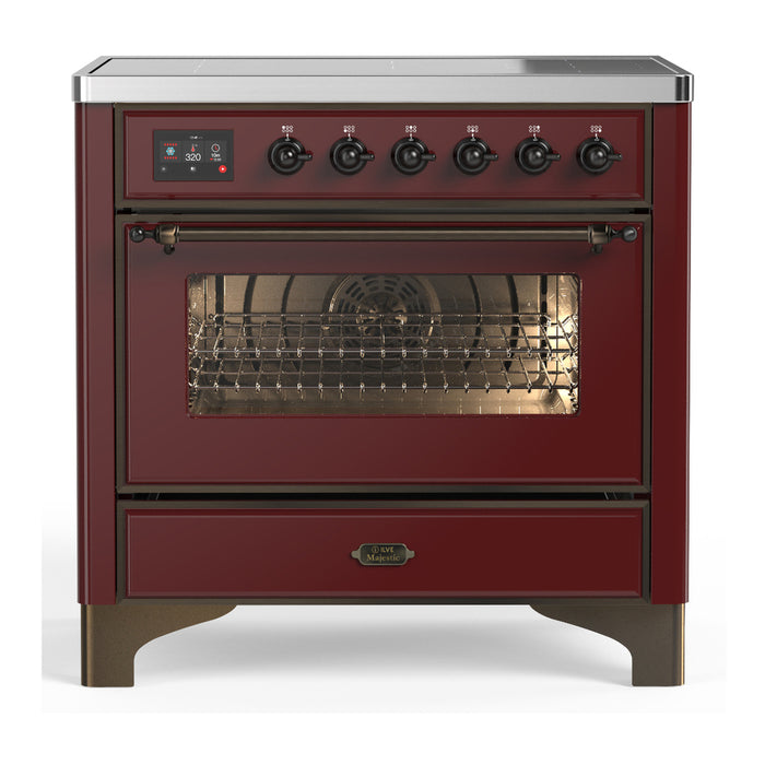 ILVE UMIB36N Majestic III 36 inch Induction Range with 6 Elements, 3.5 cu. ft. Total Oven Capacity (UMIB36NR3)