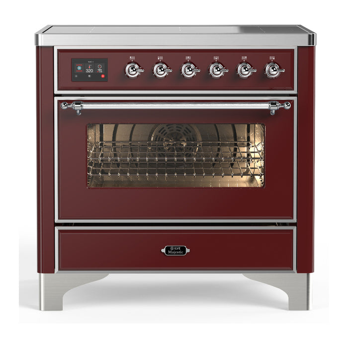 ILVE UMIB36N Majestic III 36 inch Induction Range with 6 Elements, 3.5 cu. ft. Total Oven Capacity (UMIB36NR3)