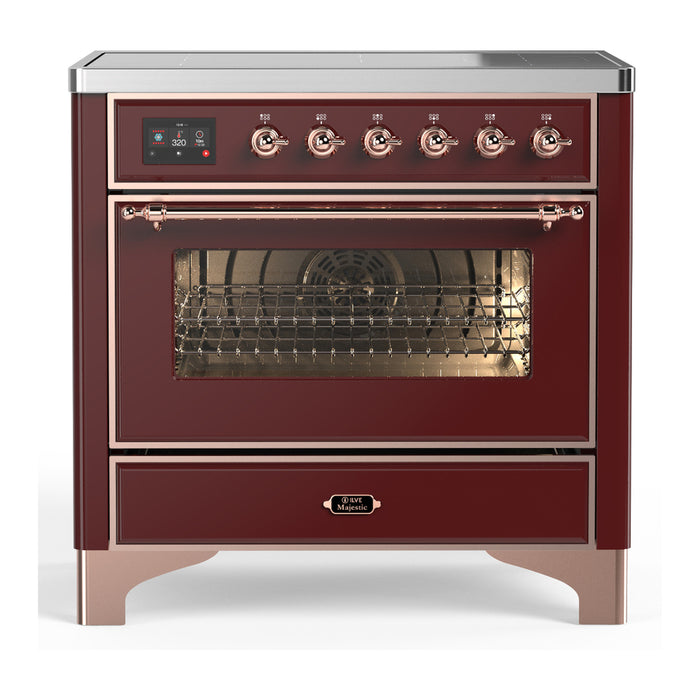 ILVE UMIB36N Majestic III 36 inch Induction Range with 6 Elements, 3.5 cu. ft. Total Oven Capacity (UMIB36NR3)