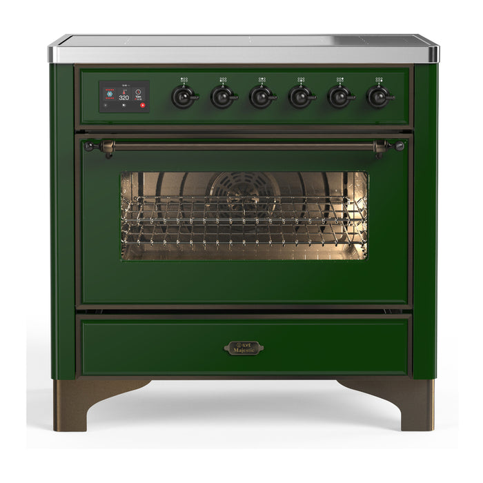 ILVE UMIB36N Majestic III 36 inch Induction Range with 6 Elements, 3.5 cu. ft. Total Oven Capacity (UMIB36NR3)