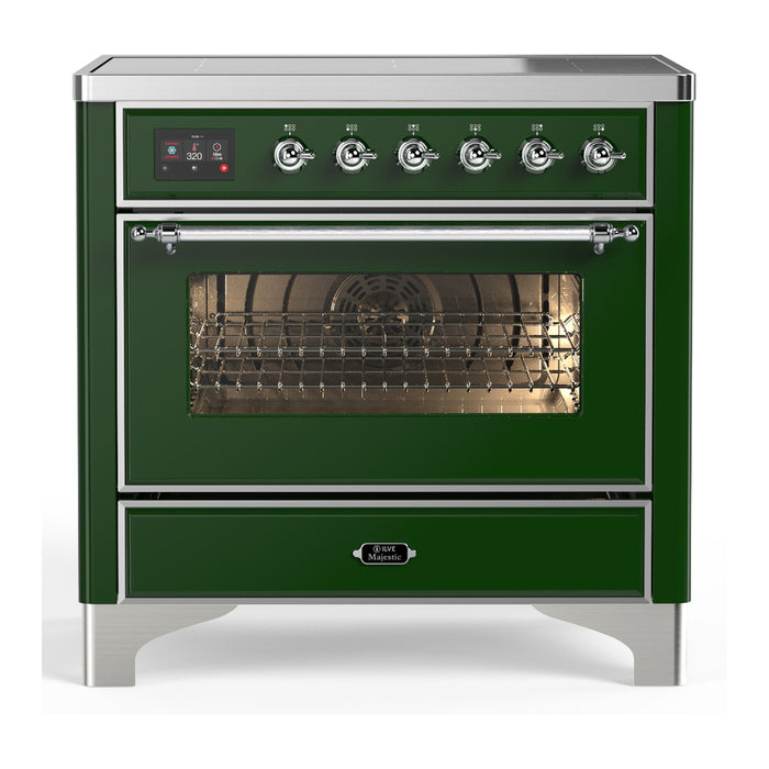 ILVE UMIB36N Majestic III 36 inch Induction Range with 6 Elements, 3.5 cu. ft. Total Oven Capacity (UMIB36NR3)
