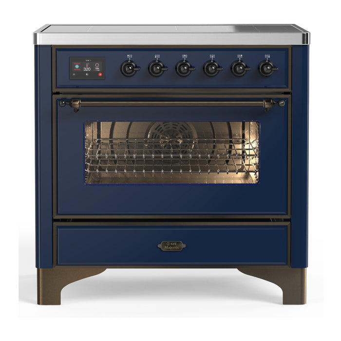ILVE UMIB36N Majestic III 36 inch Induction Range with 6 Elements, 3.5 cu. ft. Total Oven Capacity (UMIB36NR3)