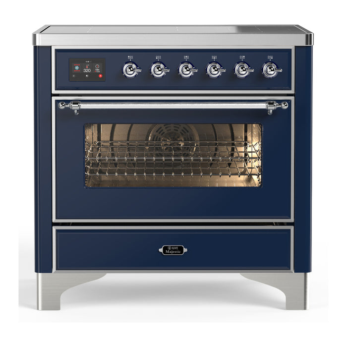 ILVE UMIB36N Majestic III 36 inch Induction Range with 6 Elements, 3.5 cu. ft. Total Oven Capacity (UMIB36NR3)