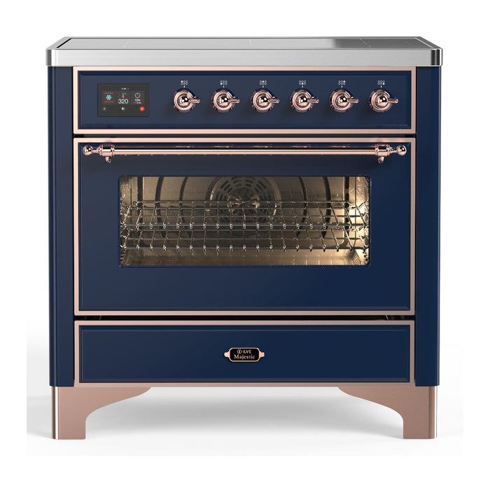 ILVE UMIB36N Majestic III 36 inch Induction Range with 6 Elements, 3.5 cu. ft. Total Oven Capacity (UMIB36NR3)