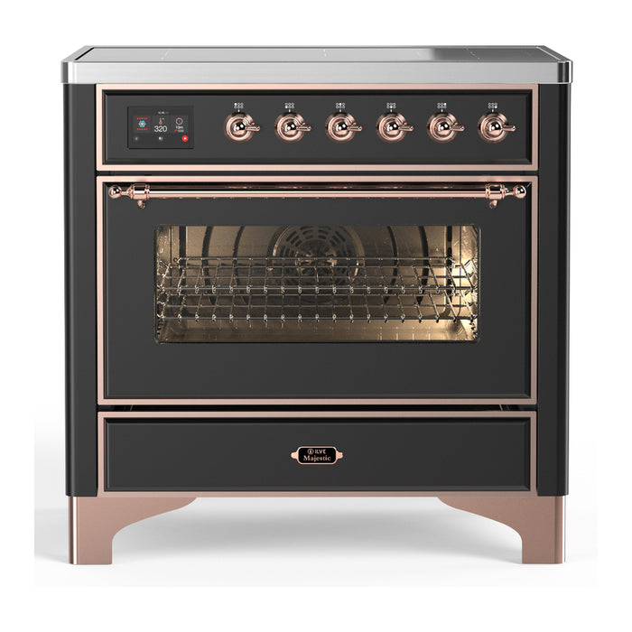 ILVE UMIB36N Majestic III 36 inch Induction Range with 6 Elements, 3.5 cu. ft. Total Oven Capacity (UMIB36NR3)
