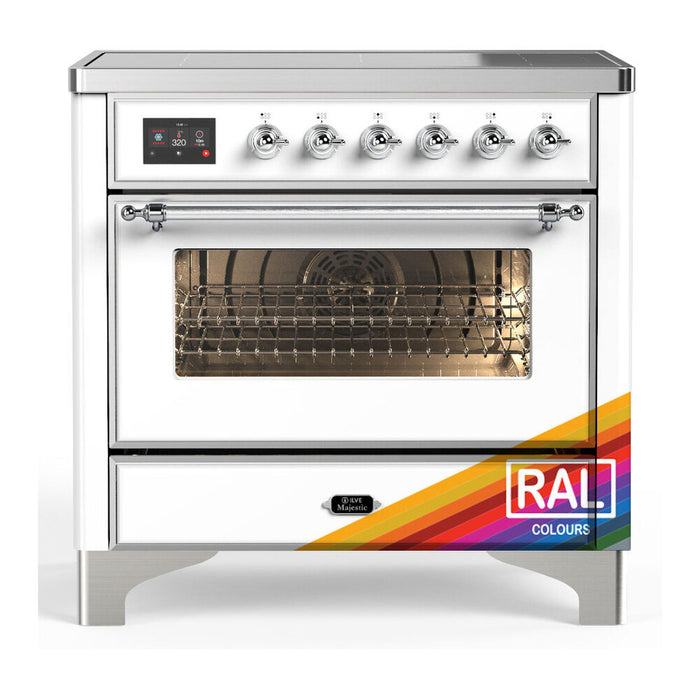 ILVE UMIB36N Majestic III 36 inch Induction Range with 6 Elements, 3.5 cu. ft. Total Oven Capacity (UMIB36NR3)