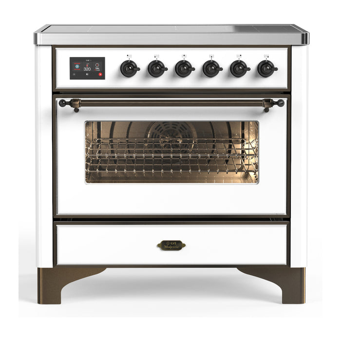 ILVE UMIB36N Majestic III 36 inch Induction Range with 6 Elements, 3.5 cu. ft. Total Oven Capacity (UMIB36NR3)