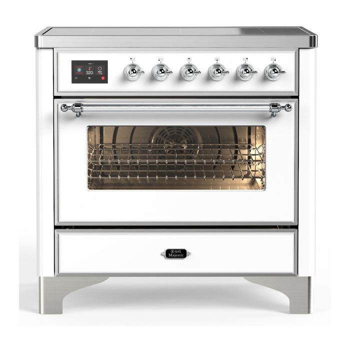 ILVE UMIB36N Majestic III 36 inch Induction Range with 6 Elements, 3.5 cu. ft. Total Oven Capacity (UMIB36NR3)