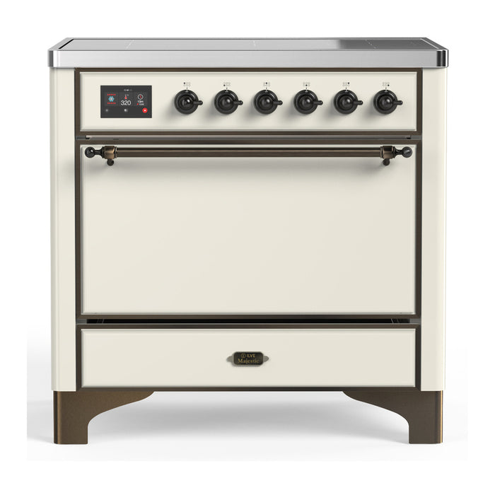 ILVE UMIB36N Majestic III 36 inch Induction Range with 6 Elements, 3.5 cu. ft. Total Oven Capacity (UMIB36QNR3)