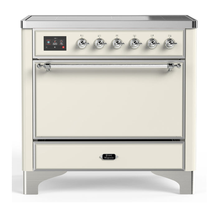 ILVE UMIB36N Majestic III 36 inch Induction Range with 6 Elements, 3.5 cu. ft. Total Oven Capacity (UMIB36QNR3)