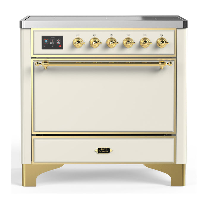 ILVE UMIB36N Majestic III 36 inch Induction Range with 6 Elements, 3.5 cu. ft. Total Oven Capacity (UMIB36QNR3)