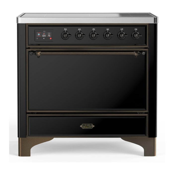 ILVE UMIB36N Majestic III 36 inch Induction Range with 6 Elements, 3.5 cu. ft. Total Oven Capacity (UMIB36QNR3)