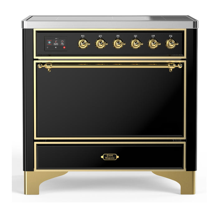 ILVE UMIB36N Majestic III 36 inch Induction Range with 6 Elements, 3.5 cu. ft. Total Oven Capacity (UMIB36QNR3)