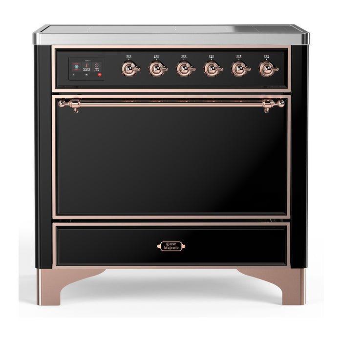 ILVE UMIB36N Majestic III 36 inch Induction Range with 6 Elements, 3.5 cu. ft. Total Oven Capacity (UMIB36QNR3)