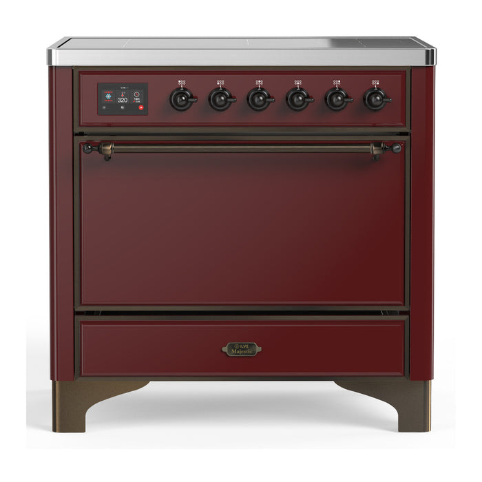ILVE UMIB36N Majestic III 36 inch Induction Range with 6 Elements, 3.5 cu. ft. Total Oven Capacity (UMIB36QNR3)