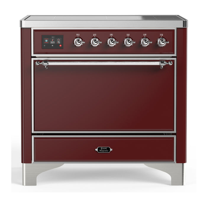 ILVE UMIB36N Majestic III 36 inch Induction Range with 6 Elements, 3.5 cu. ft. Total Oven Capacity (UMIB36QNR3)