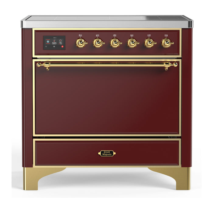 ILVE UMIB36N Majestic III 36 inch Induction Range with 6 Elements, 3.5 cu. ft. Total Oven Capacity (UMIB36QNR3)