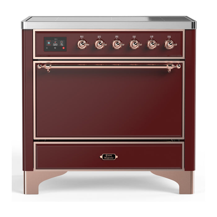 ILVE UMIB36N Majestic III 36 inch Induction Range with 6 Elements, 3.5 cu. ft. Total Oven Capacity (UMIB36QNR3)