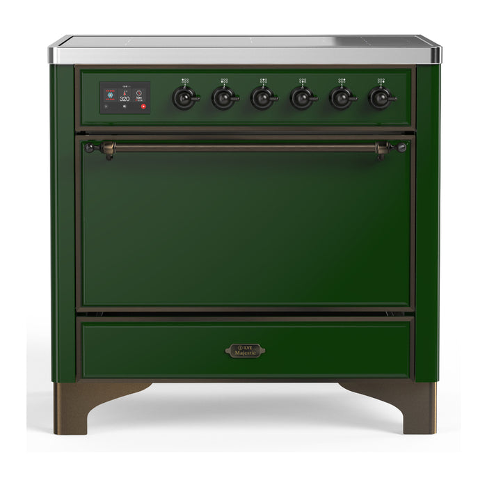 ILVE UMIB36N Majestic III 36 inch Induction Range with 6 Elements, 3.5 cu. ft. Total Oven Capacity (UMIB36QNR3)