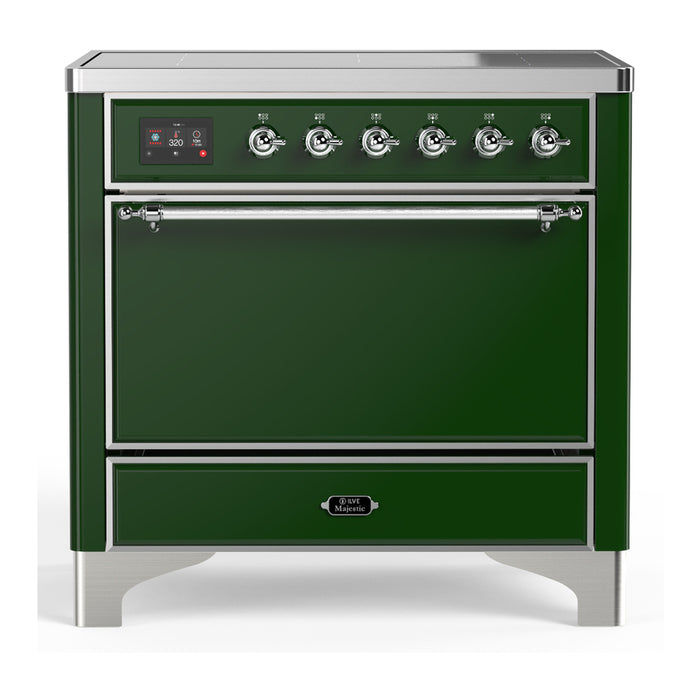 ILVE UMIB36N Majestic III 36 inch Induction Range with 6 Elements, 3.5 cu. ft. Total Oven Capacity (UMIB36QNR3)