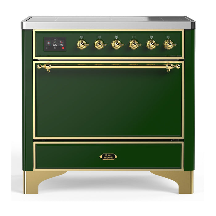 ILVE UMIB36N Majestic III 36 inch Induction Range with 6 Elements, 3.5 cu. ft. Total Oven Capacity (UMIB36QNR3)