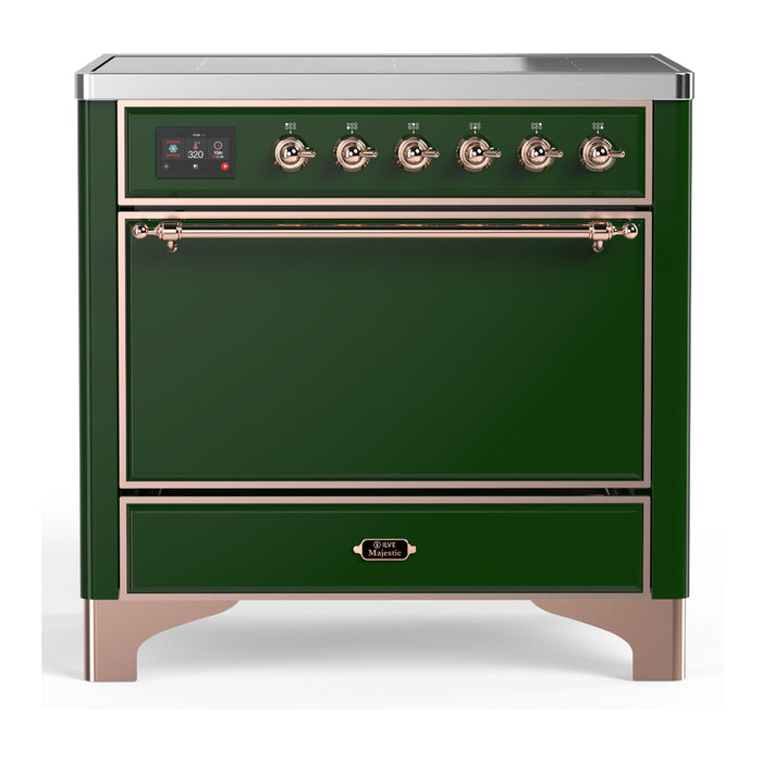 ILVE UMIB36N Majestic III 36 inch Induction Range with 6 Elements, 3.5 cu. ft. Total Oven Capacity (UMIB36QNR3)