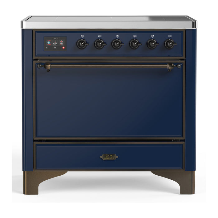 ILVE UMIB36N Majestic III 36 inch Induction Range with 6 Elements, 3.5 cu. ft. Total Oven Capacity (UMIB36QNR3)