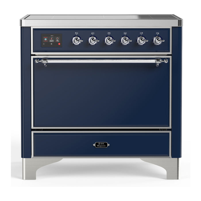 ILVE UMIB36N Majestic III 36 inch Induction Range with 6 Elements, 3.5 cu. ft. Total Oven Capacity (UMIB36QNR3)