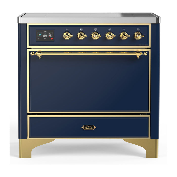 ILVE UMIB36N Majestic III 36 inch Induction Range with 6 Elements, 3.5 cu. ft. Total Oven Capacity (UMIB36QNR3)