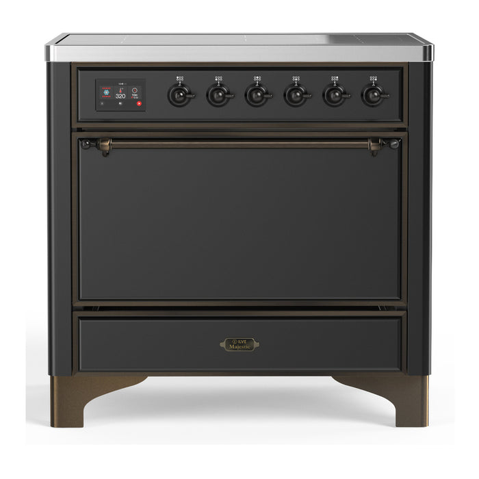 ILVE UMIB36N Majestic III 36 inch Induction Range with 6 Elements, 3.5 cu. ft. Total Oven Capacity (UMIB36QNR3)