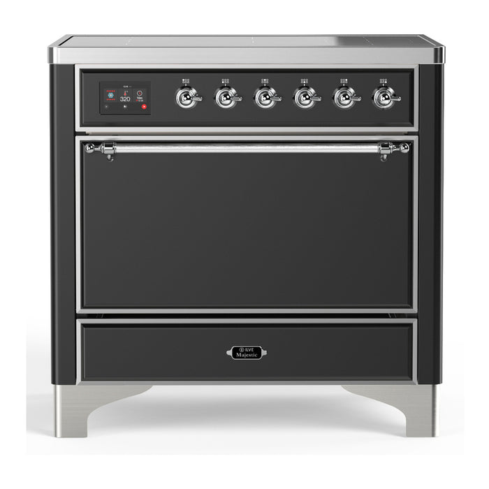 ILVE UMIB36N Majestic III 36 inch Induction Range with 6 Elements, 3.5 cu. ft. Total Oven Capacity (UMIB36QNR3)
