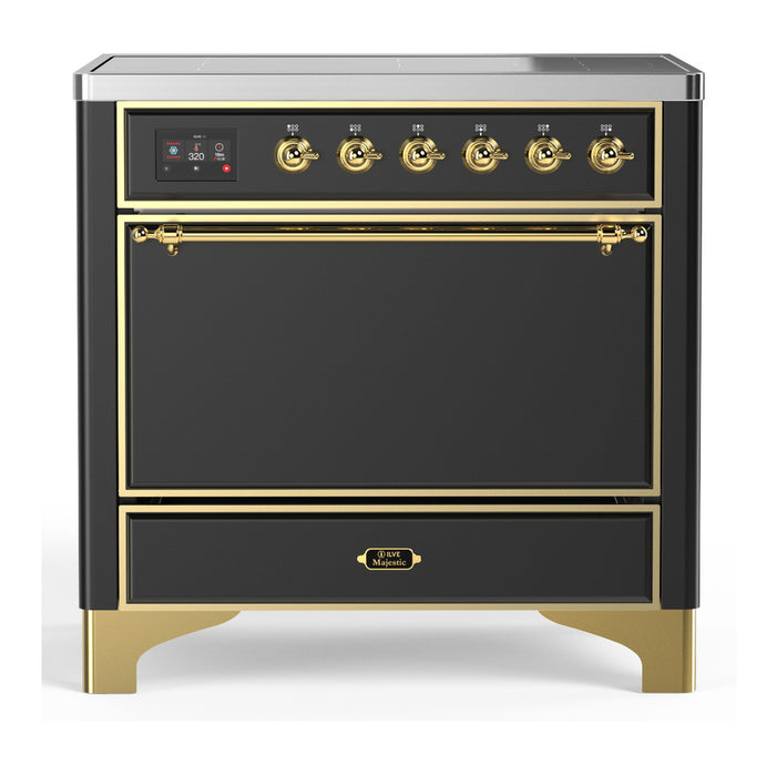 ILVE UMIB36N Majestic III 36 inch Induction Range with 6 Elements, 3.5 cu. ft. Total Oven Capacity (UMIB36QNR3)