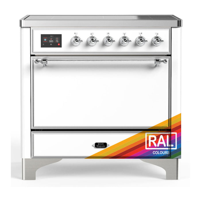 ILVE UMIB36N Majestic III 36 inch Induction Range with 6 Elements, 3.5 cu. ft. Total Oven Capacity (UMIB36QNR3)