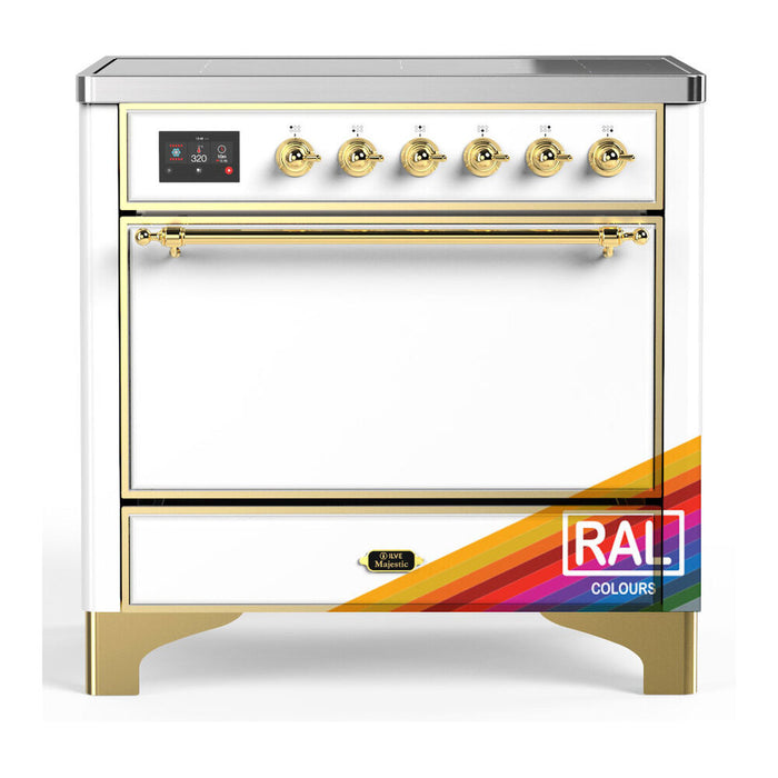 ILVE UMIB36N Majestic III 36 inch Induction Range with 6 Elements, 3.5 cu. ft. Total Oven Capacity (UMIB36QNR3)