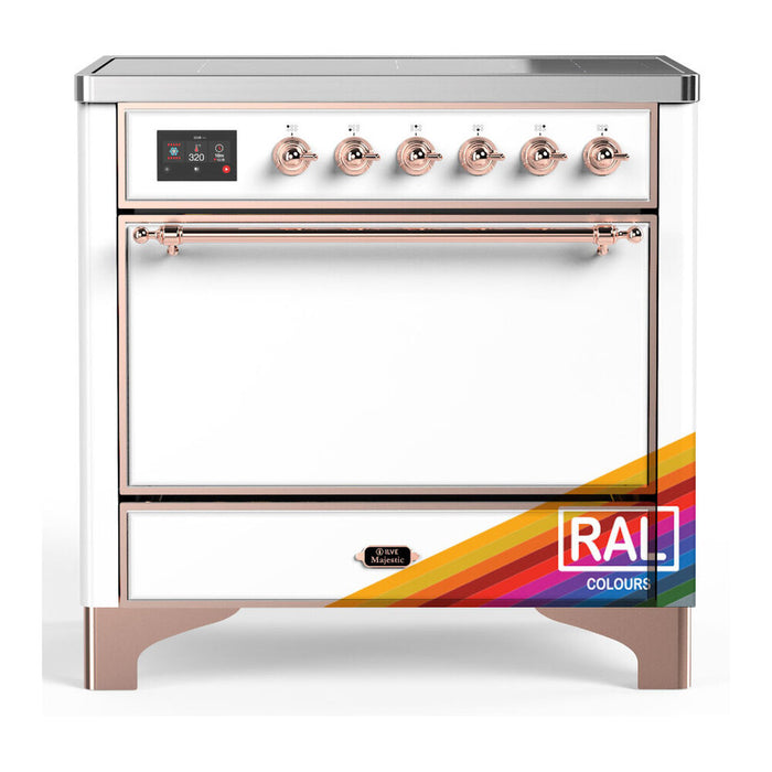 ILVE UMIB36N Majestic III 36 inch Induction Range with 6 Elements, 3.5 cu. ft. Total Oven Capacity (UMIB36QNR3)