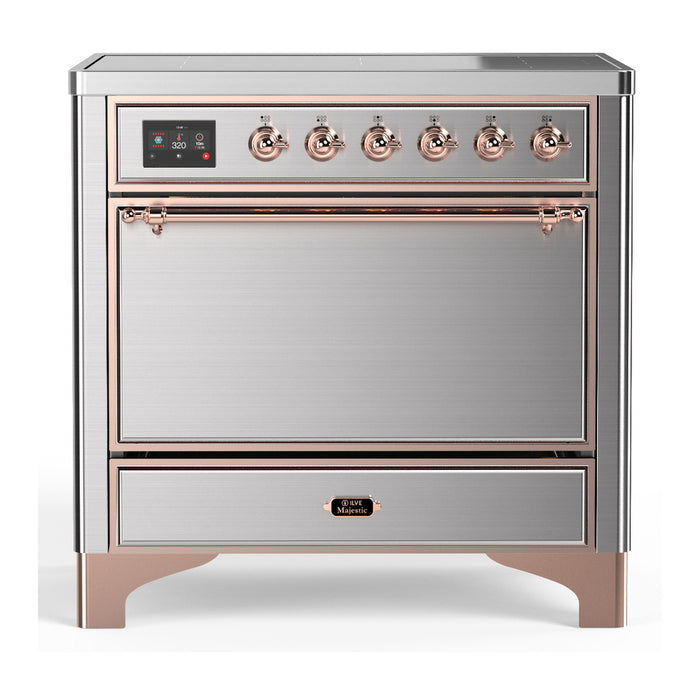 ILVE UMIB36N Majestic III 36 inch Induction Range with 6 Elements, 3.5 cu. ft. Total Oven Capacity (UMIB36QNR3)