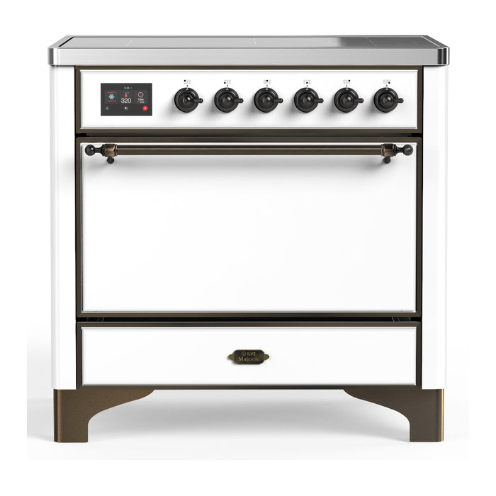 ILVE UMIB36N Majestic III 36 inch Induction Range with 6 Elements, 3.5 cu. ft. Total Oven Capacity (UMIB36QNR3)