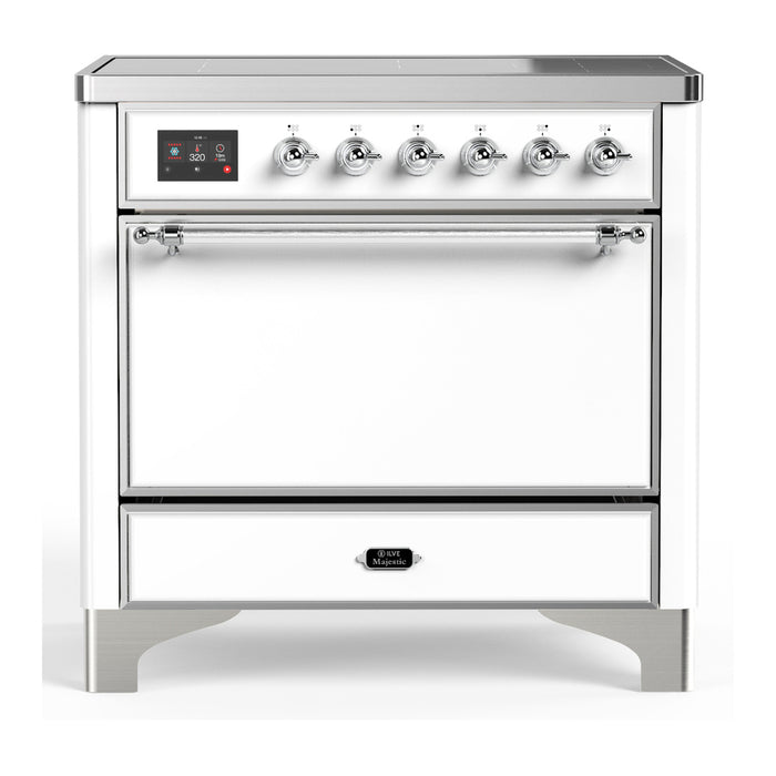 ILVE UMIB36N Majestic III 36 inch Induction Range with 6 Elements, 3.5 cu. ft. Total Oven Capacity (UMIB36QNR3)