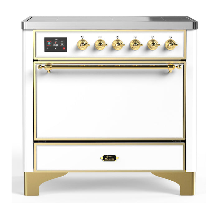 ILVE UMIB36N Majestic III 36 inch Induction Range with 6 Elements, 3.5 cu. ft. Total Oven Capacity (UMIB36QNR3)