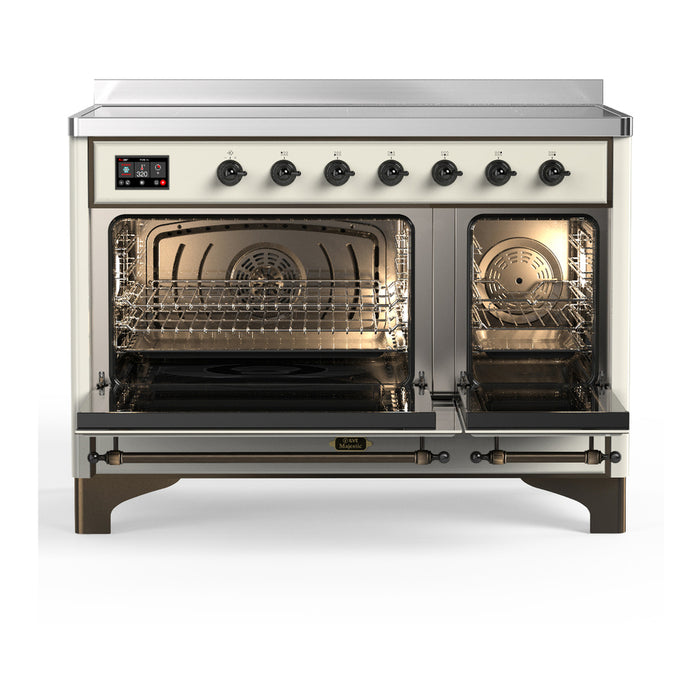 ILVE UMIB48N Majestic III 48 inch Induction Range with 6 Elements, Booster Function, Bridge Control, Residual Heat Indicator (UMIB48NR3)