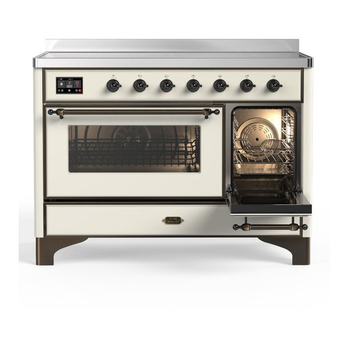 ILVE UMIB48N Majestic III 48 inch Induction Range with 6 Elements, Booster Function, Bridge Control, Residual Heat Indicator (UMIB48NR3)