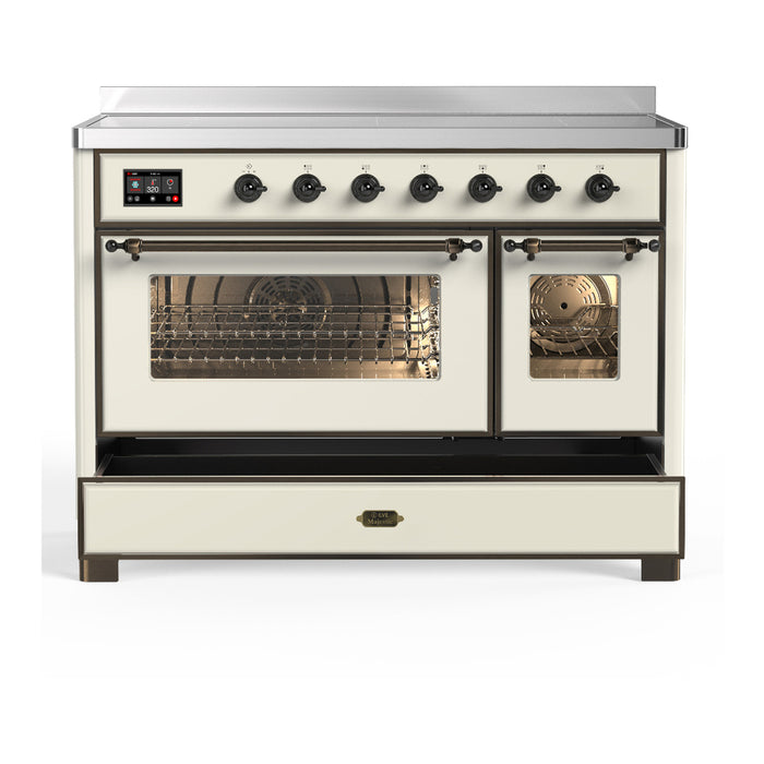 ILVE UMIB48N Majestic III 48 inch Induction Range with 6 Elements, Booster Function, Bridge Control, Residual Heat Indicator (UMIB48NR3)