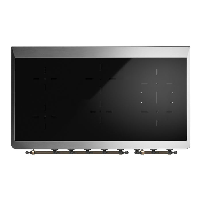 ILVE UMIB48N Majestic III 48 inch Induction Range with 6 Elements, Booster Function, Bridge Control, Residual Heat Indicator (UMIB48NR3)