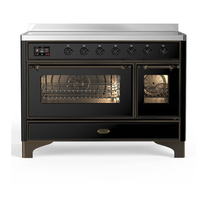 ILVE UMIB48N Majestic III 48 inch Induction Range with 6 Elements, Booster Function, Bridge Control, Residual Heat Indicator (UMIB48NR3)