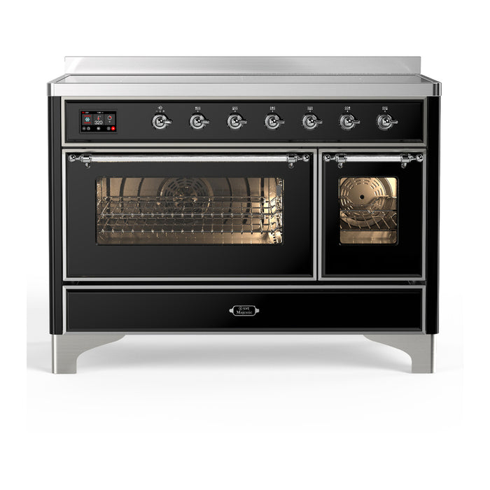 ILVE UMIB48N Majestic III 48 inch Induction Range with 6 Elements, Booster Function, Bridge Control, Residual Heat Indicator (UMIB48NR3)