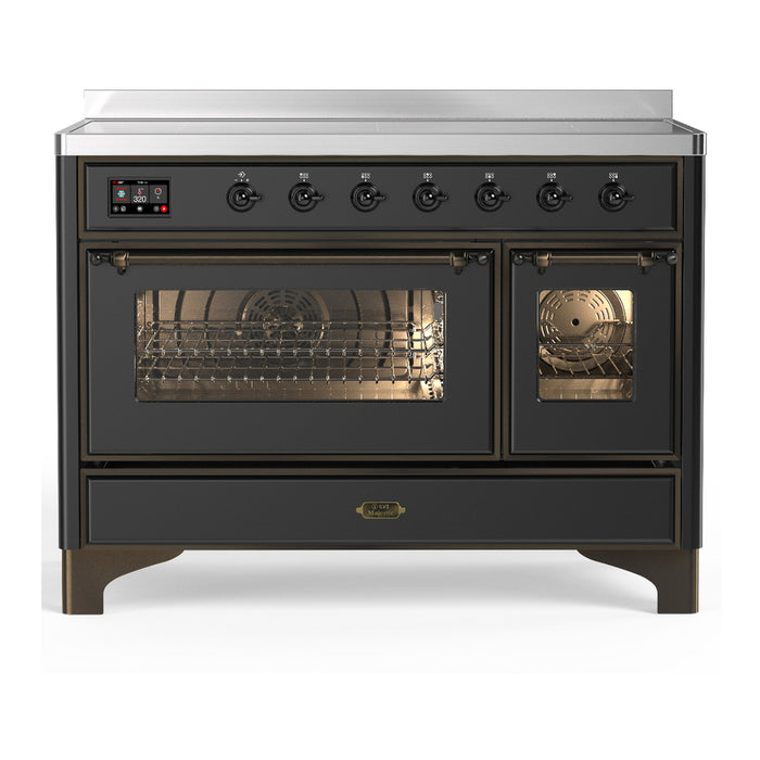 ILVE UMIB48N Majestic III 48 inch Induction Range with 6 Elements, Booster Function, Bridge Control, Residual Heat Indicator (UMIB48NR3)