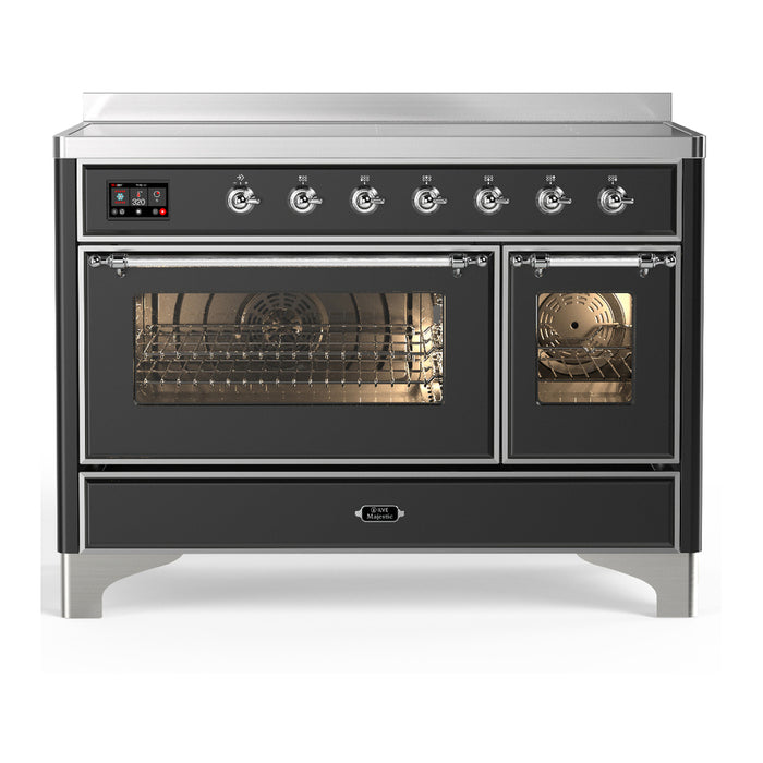ILVE UMIB48N Majestic III 48 inch Induction Range with 6 Elements, Booster Function, Bridge Control, Residual Heat Indicator (UMIB48NR3)
