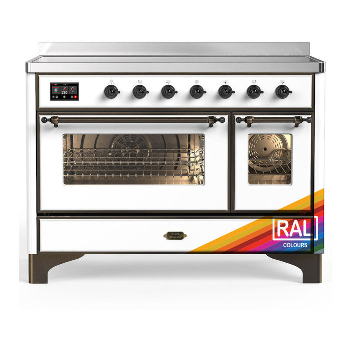 ILVE UMIB48N Majestic III 48 inch Induction Range with 6 Elements, Booster Function, Bridge Control, Residual Heat Indicator (UMIB48NR3)