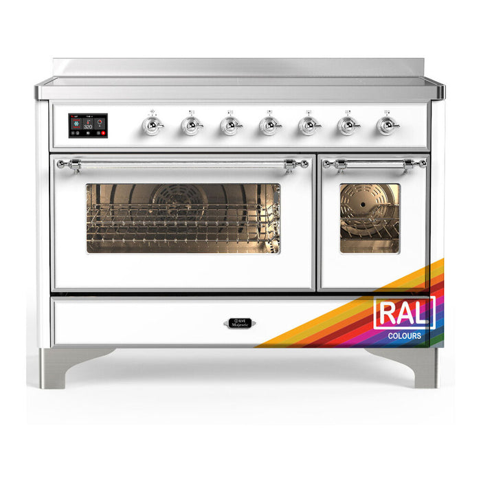 ILVE UMIB48N Majestic III 48 inch Induction Range with 6 Elements, Booster Function, Bridge Control, Residual Heat Indicator (UMIB48NR3)
